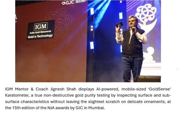 IGM Mentor & Coach Jignesh Shah metamorphoses gold value chain in AI era